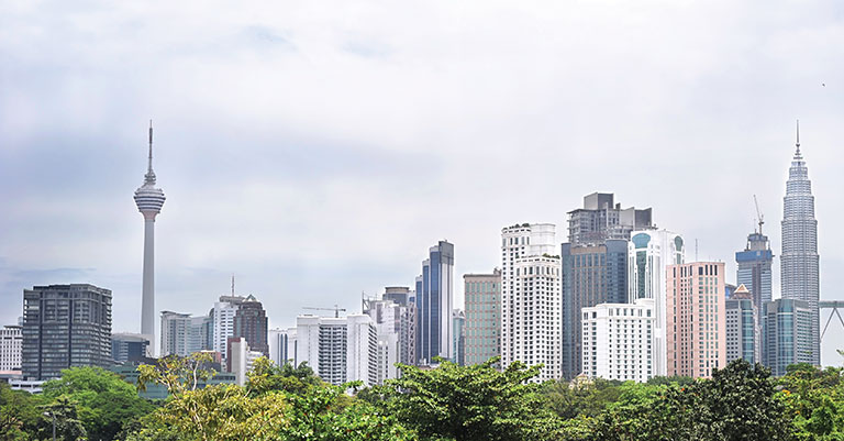 Photograph of city skyline