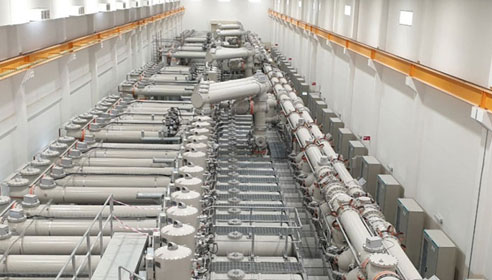 Photograph of machinery inside a power plant