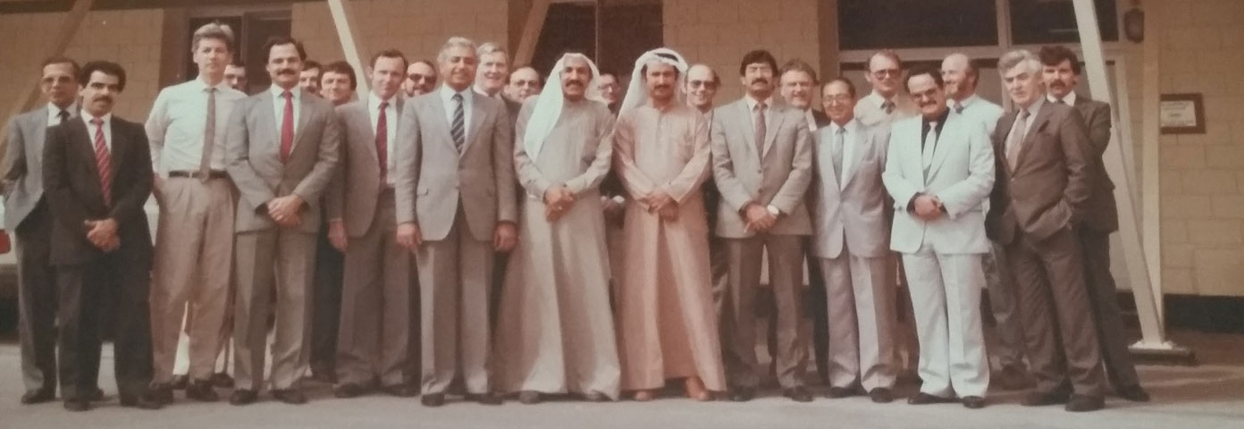 Photograph of a large group of men taken during the 70s