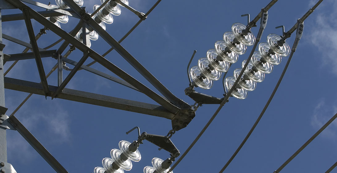 Close up photograph of some electricity wires